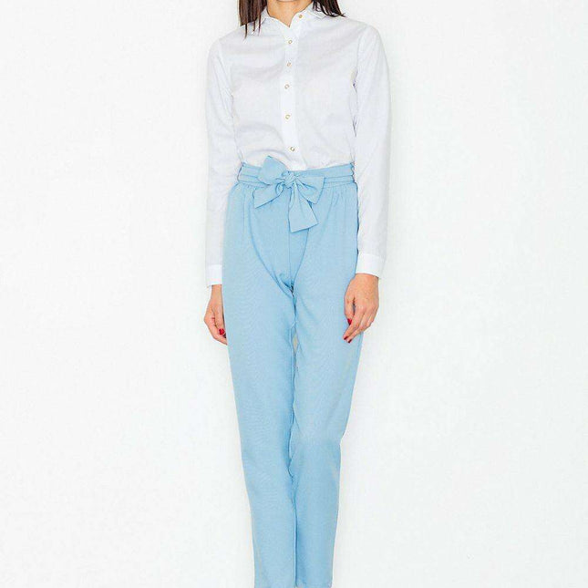 Sophisticated High-Waisted Trousers for Women with Stylish Accents