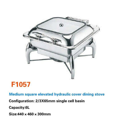 Sophisticated Hydraulic Stainless Steel Catering Chafing Dish Set for Upscale Events - Très Elite