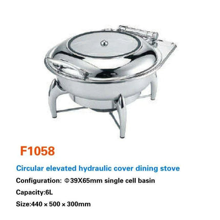 Sophisticated Hydraulic Stainless Steel Catering Chafing Dish Set for Upscale Events - Très Elite