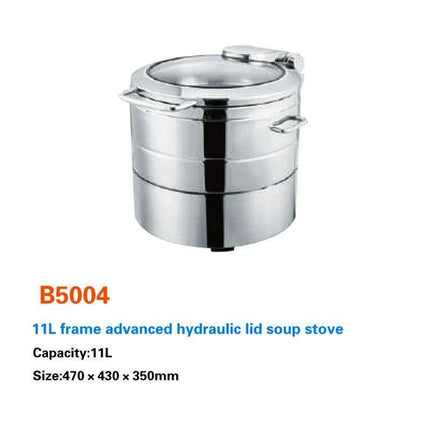 Sophisticated Hydraulic Stainless Steel Catering Chafing Dish Set for Upscale Events - Très Elite