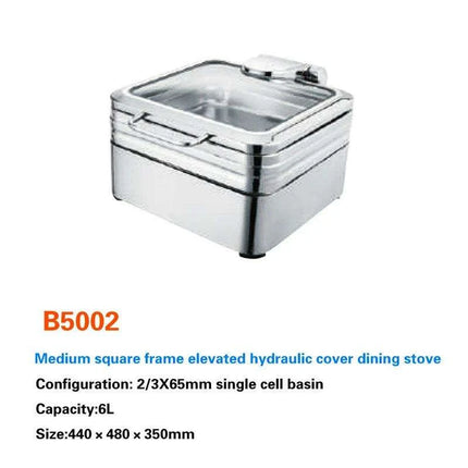 Sophisticated Hydraulic Stainless Steel Catering Chafing Dish Set for Upscale Events - Très Elite