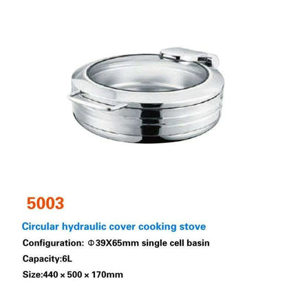 Sophisticated Hydraulic Stainless Steel Catering Chafing Dish Set for Upscale Events - Très Elite