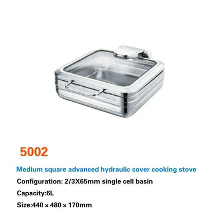 Sophisticated Hydraulic Stainless Steel Catering Chafing Dish Set for Upscale Events - Très Elite