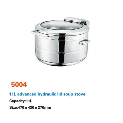 Sophisticated Hydraulic Stainless Steel Catering Chafing Dish Set for Upscale Events - Très Elite