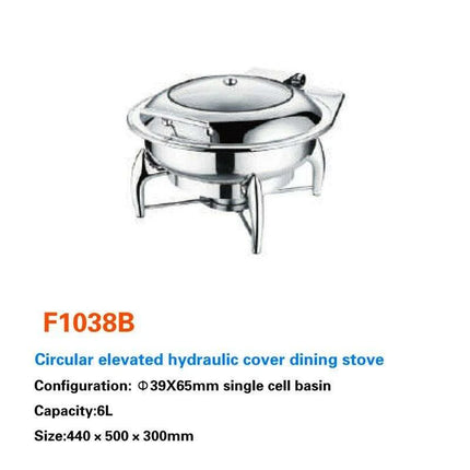 Sophisticated Hydraulic Stainless Steel Catering Chafing Dish Set for Upscale Events - Très Elite