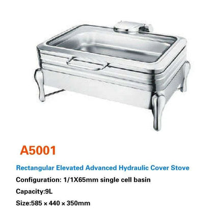 Sophisticated Hydraulic Stainless Steel Catering Chafing Dish Set for Upscale Events - Très Elite