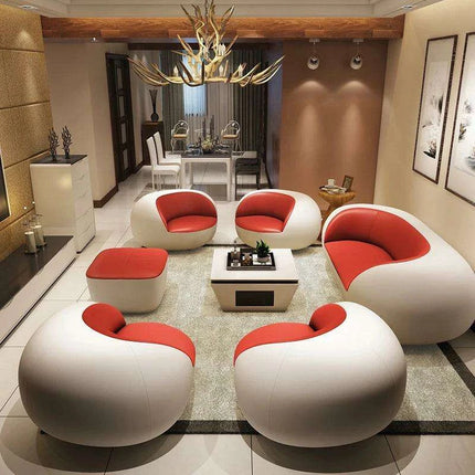 Sophisticated Italian Leather Modern Lounge Seating - Très Elite