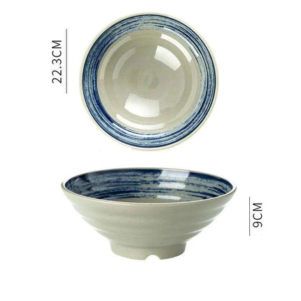Sophisticated Japanese Melamine Noodle Bowl - Stylish Faux Porcelain Dining Set - Très Elite