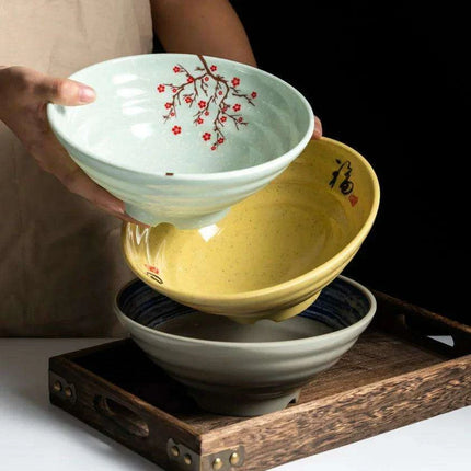 Sophisticated Japanese Melamine Noodle Bowl - Stylish Faux Porcelain Dining Set - Très Elite