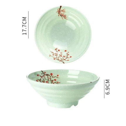 Sophisticated Japanese Melamine Noodle Bowl - Stylish Faux Porcelain Dining Set - Très Elite