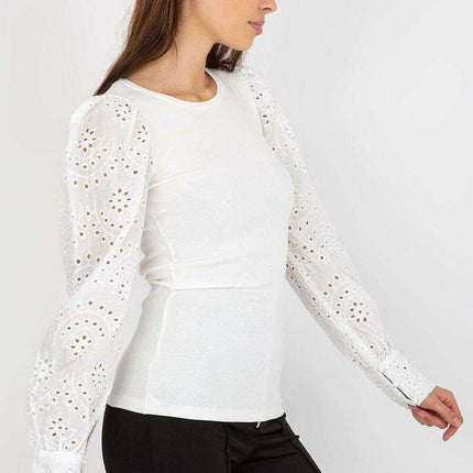 Sophisticated Lace Sleeve Blouse - Très Elite