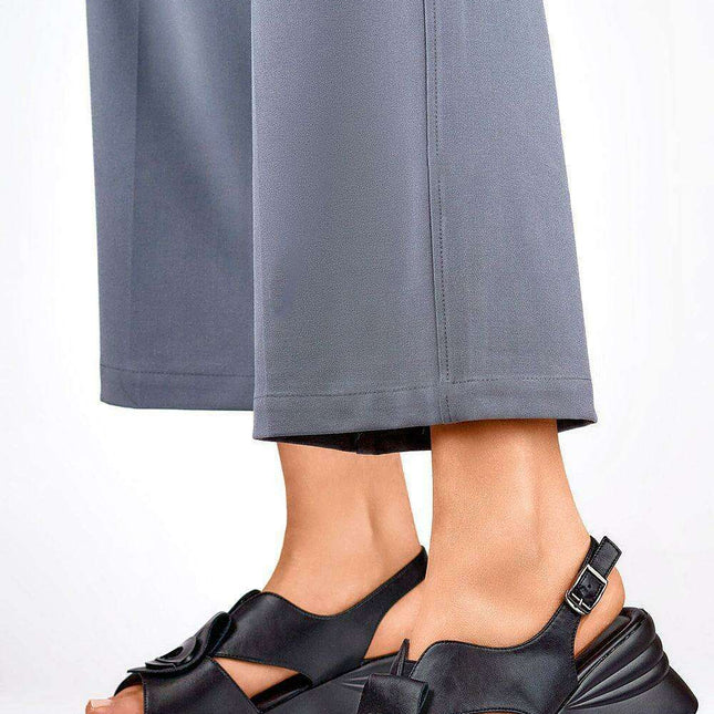 Sophisticated Leather Ankle-Strap High-Heel Sandals