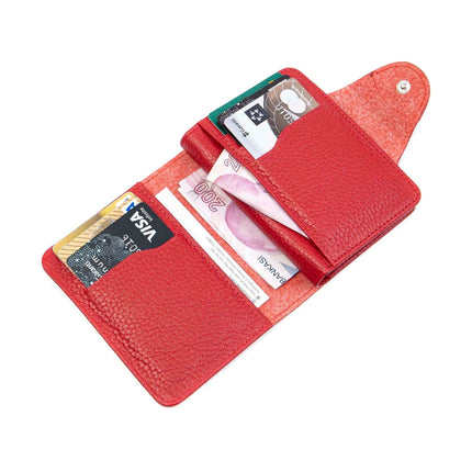 Sophisticated Leather ID Holder Wallet with Multiple Card Slots and Coin Storage - Très Elite