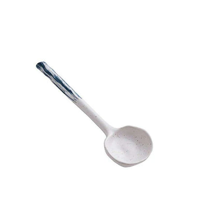 Sophisticated Long-Handled Japanese Ceramic Spoon for Soups, Ramen, and Rice - Essential Culinary Accessory - Très Elite