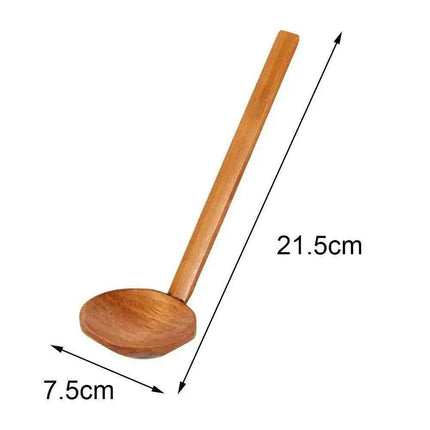 Sophisticated Long-Handled Wooden Spoon for Culinary Masterpieces and Ramen Delights - Très Elite