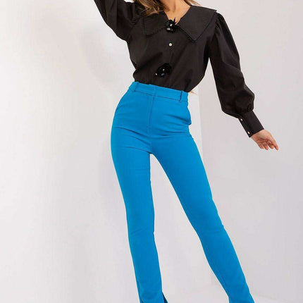 Sophisticated Long Sleeve Cotton Blouse with Stylish Collar for Women - Très Elite