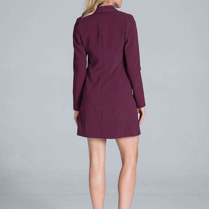 Sophisticated Long-Sleeve Jacket Dress with Practical Pockets - Très Elite