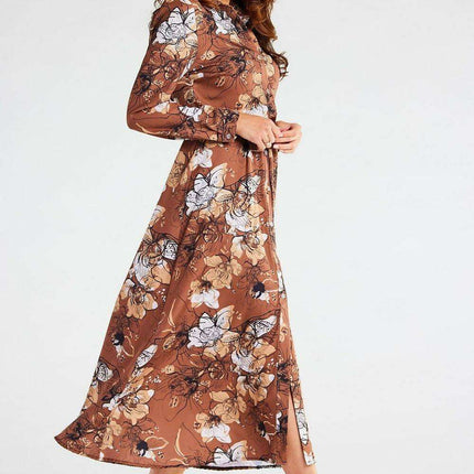 Sophisticated Long Sleeve Maxi Shirt Dress - Très Elite