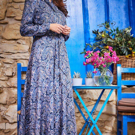 Sophisticated Long Sleeve Maxi Shirt Dress - Très Elite