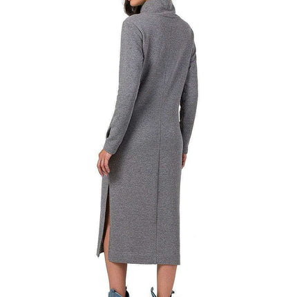 Sophisticated Midi Dress with Convenient Side Pockets - Très Elite