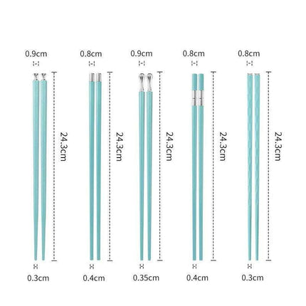 Sophisticated Non-Slip Sushi Chopsticks Set - 5 Pairs for Gourmet Dining - Très Elite