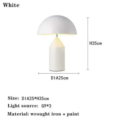 Sophisticated Nordic Mushroom LED Lamp with Gold Accents - Modern Illumination for Home and Office - Très Elite