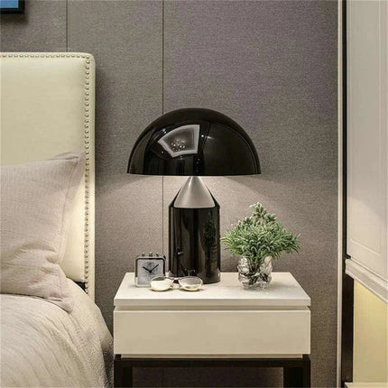 Sophisticated Nordic Mushroom LED Lamp with Gold Accents - Modern Illumination for Home and Office - Très Elite