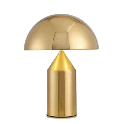 Sophisticated Nordic Mushroom LED Lamp with Gold Accents - Modern Illumination for Home and Office - Très Elite