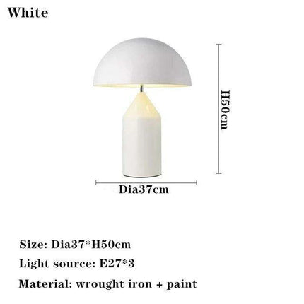 Sophisticated Nordic Mushroom LED Lamp with Gold Accents - Modern Illumination for Home and Office - Très Elite