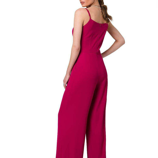 Sophisticated Office-to-Dinner Jumpsuit with Adjustable Spaghetti Straps