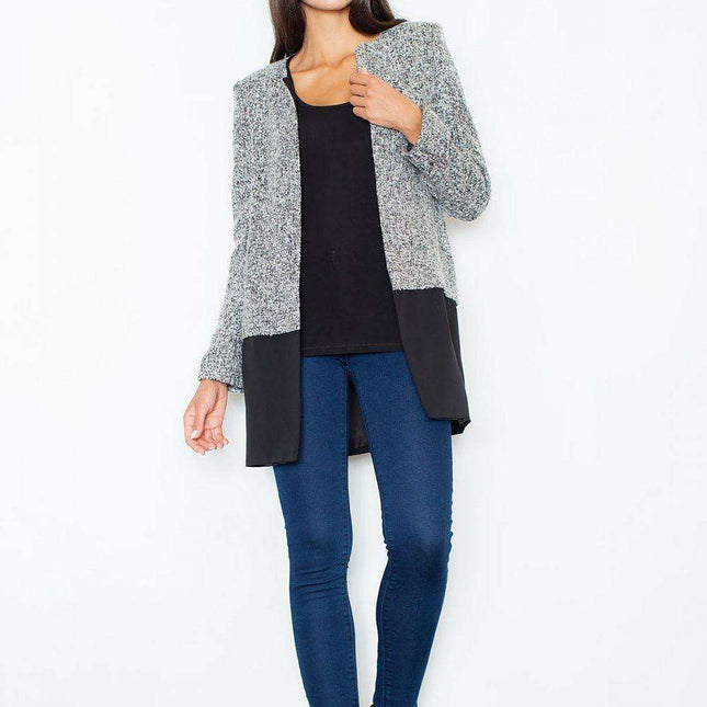 Sophisticated Open-Front Women's Jacket - Timeless Style and Effortless Charm