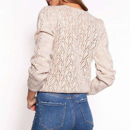 Sophisticated Openwork Knit Cardigan by MKM - Très Elite