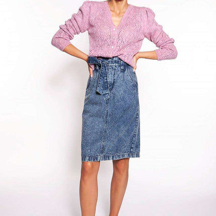 Sophisticated Openwork Knit Cardigan by MKM - Très Elite