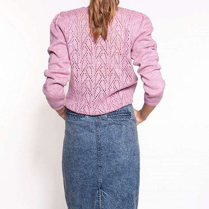 Sophisticated Openwork Knit Cardigan by MKM - Très Elite
