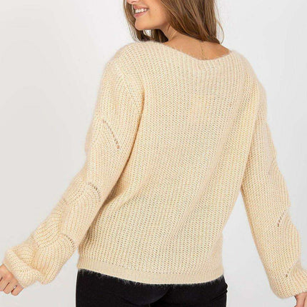 Sophisticated Openwork Knit Pullover - A Timeless Fashion Essential - Très Elite