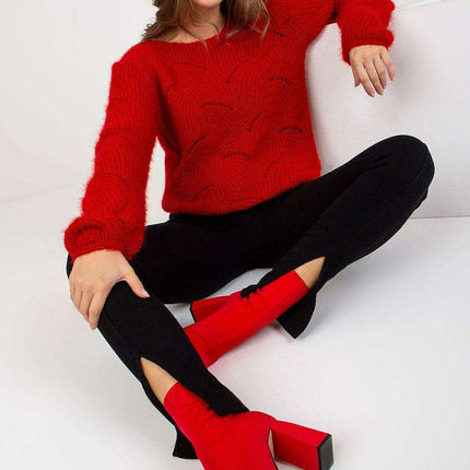 Sophisticated Openwork Knit Pullover - A Timeless Fashion Essential - Très Elite
