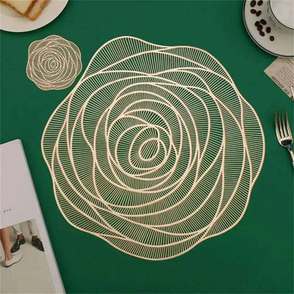 Sophisticated Oval Leather Dining Placemats Set with Heat Resistance and Non-Slip Design - Perfect for Every Meal