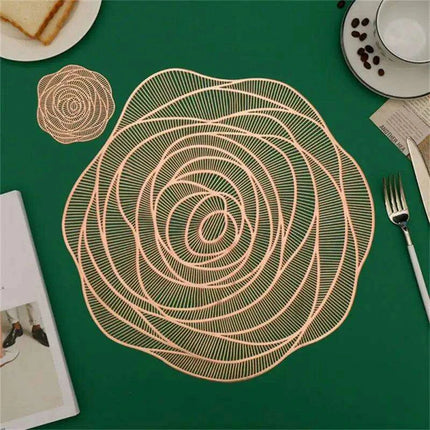 Sophisticated Oval Leather Dining Placemats Set with Heat Resistance and Non-Slip Design - Perfect for Every Meal