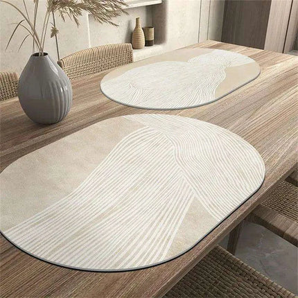 Sophisticated Oval Leather Dining Placemats Set with Heat Resistance and Non-Slip Design - Perfect for Every Meal