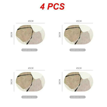 Sophisticated Oval Leather Dining Placemats Set with Heat Resistance and Non-Slip Design - Perfect for Every Meal