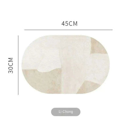 Sophisticated Oval Leather Dining Placemats Set with Heat Resistance and Non-Slip Design - Perfect for Every Meal