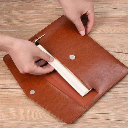 Sophisticated PU Leather Business Portfolio with Ample Storage - Très Elite