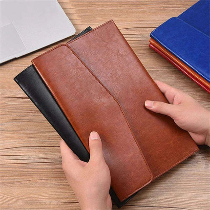 Sophisticated PU Leather Business Portfolio with Ample Storage - Très Elite
