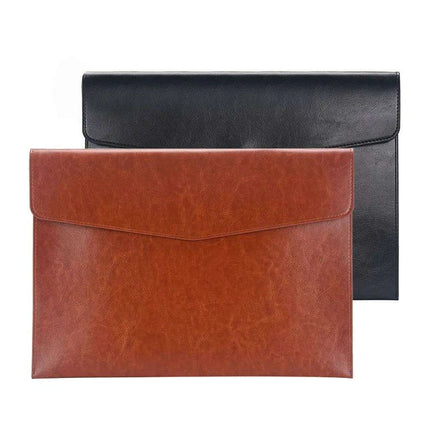 Sophisticated PU Leather Business Portfolio with Ample Storage - Très Elite