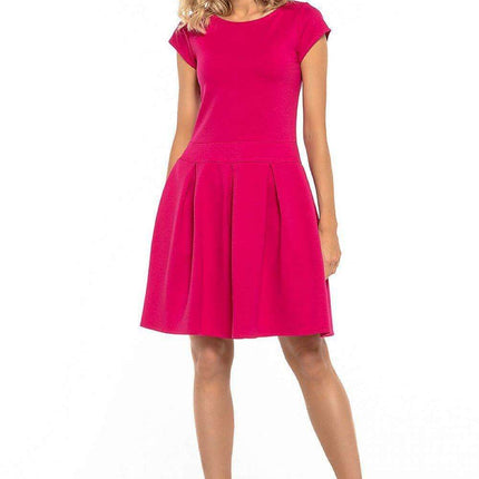 Sophisticated Pleated Daytime Dress - Très Elite