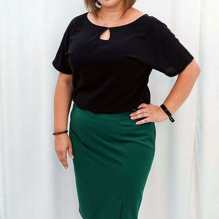 Sophisticated Plus Size Karko Skirt for Effortless Elegance
