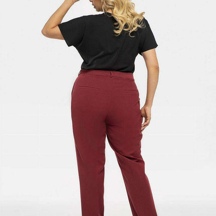 Sophisticated Plus Size Pleated Trousers - Karko Pablo Pants for Modern Professionals
