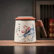 Sophisticated Purple Clay Travel Tea Mug Set with Infuser and Lid - 400ml for Office and Leisure - Très Elite