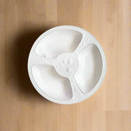 Sophisticated Rose-Embossed Ceramic Coffee Mug Set with Matching Plates and Bowls - Très Elite