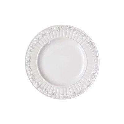 Sophisticated Rose-Embossed Ceramic Coffee Mug Set with Matching Plates and Bowls..